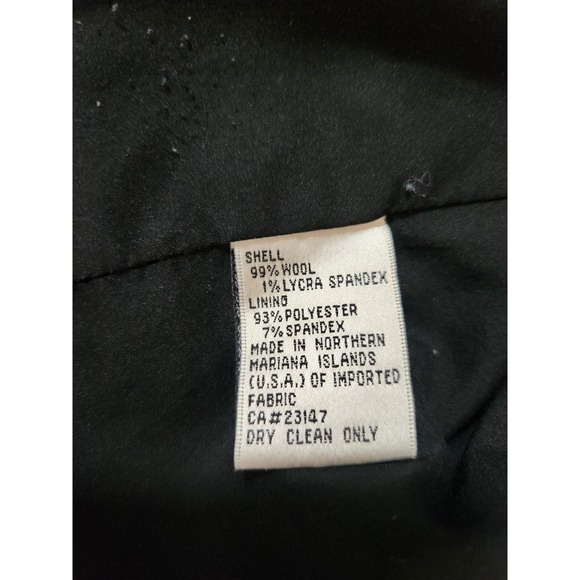 Talbots Woman Black Wool Three Button Single Breasted Blazer Pockets Size 24W - Picture 12 of 12